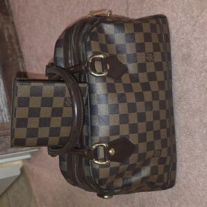 LOUIS VUITTON DAMIER BAG & WALLET BOTH AUTHENTIC